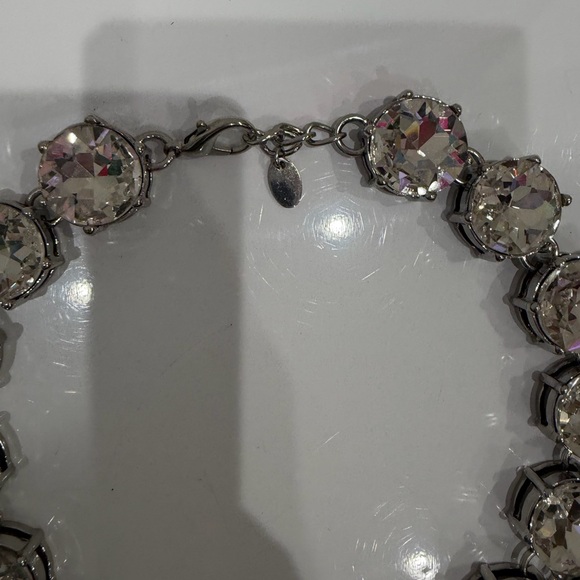 Zara Maxi Jewel Silver Statement Necklace - Picture 4 of 8